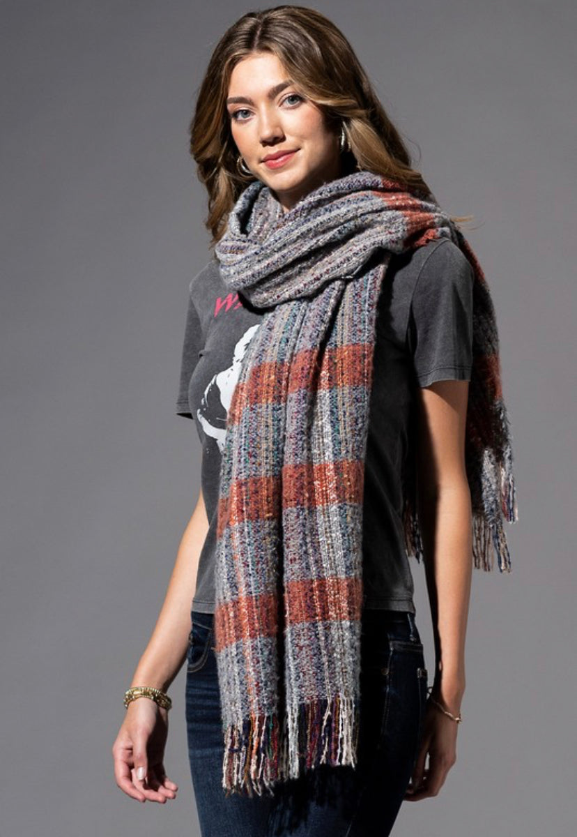 Speckled Scarf in Light denim