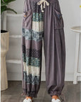 Mix Print Patched Pants