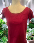 Rip Tattered Shirt Cranberry