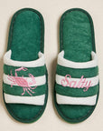 Salty Crab Embroidered Slippers