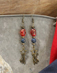 God Bless America Land That I Love Dangle Drop Earrings