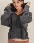 Dani Waffle Knit Hoodie