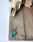 Western Cactus Stone Pendant Necklace