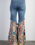 Boho Printed Denim Flares