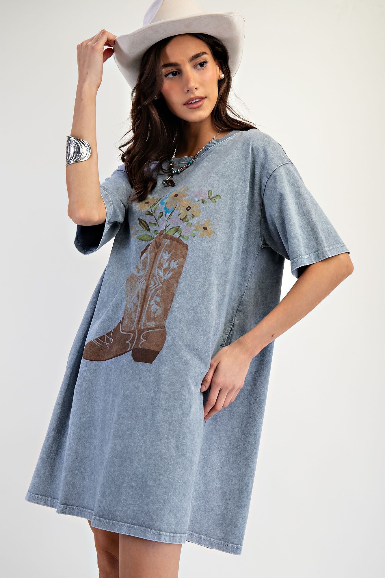 Head Over Boots Shirt Dress