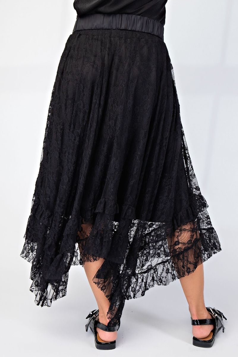 Allover Lace Sharkbite Skirt