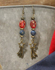 God Bless America Land That I Love Dangle Drop Earrings