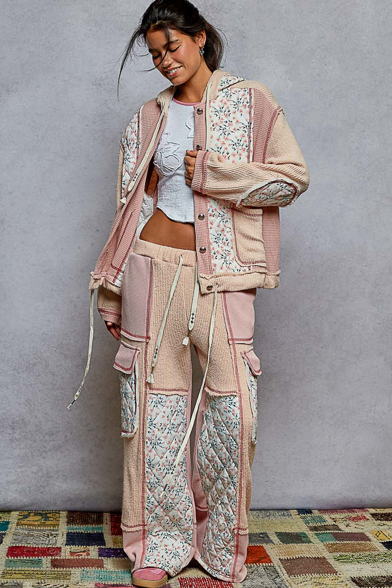 Let’s Meet Up Printed Quilted Jacket