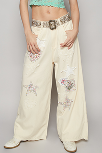 Patched Boho Pants