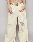Patched Boho Pants