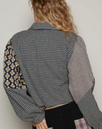 Cropped Mixed knit Jacket