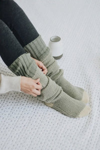 Soft Open Work Knit Lounge Socks