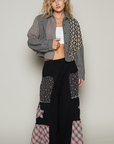 Cropped Mixed knit Jacket