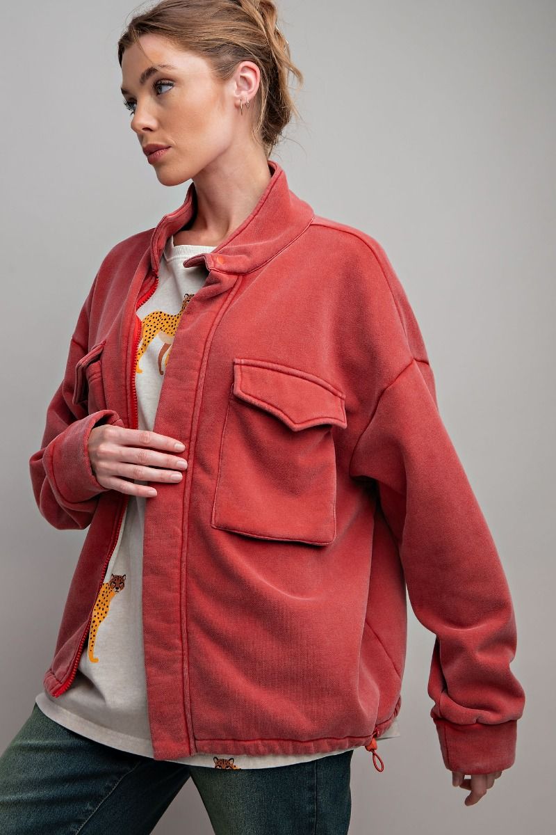 Mineral Wash Zip Jacket