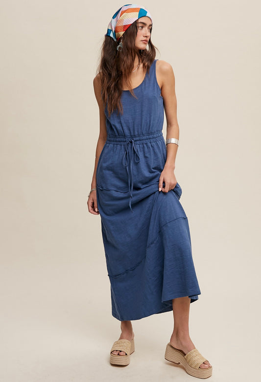 Terry Drawstring Maxi