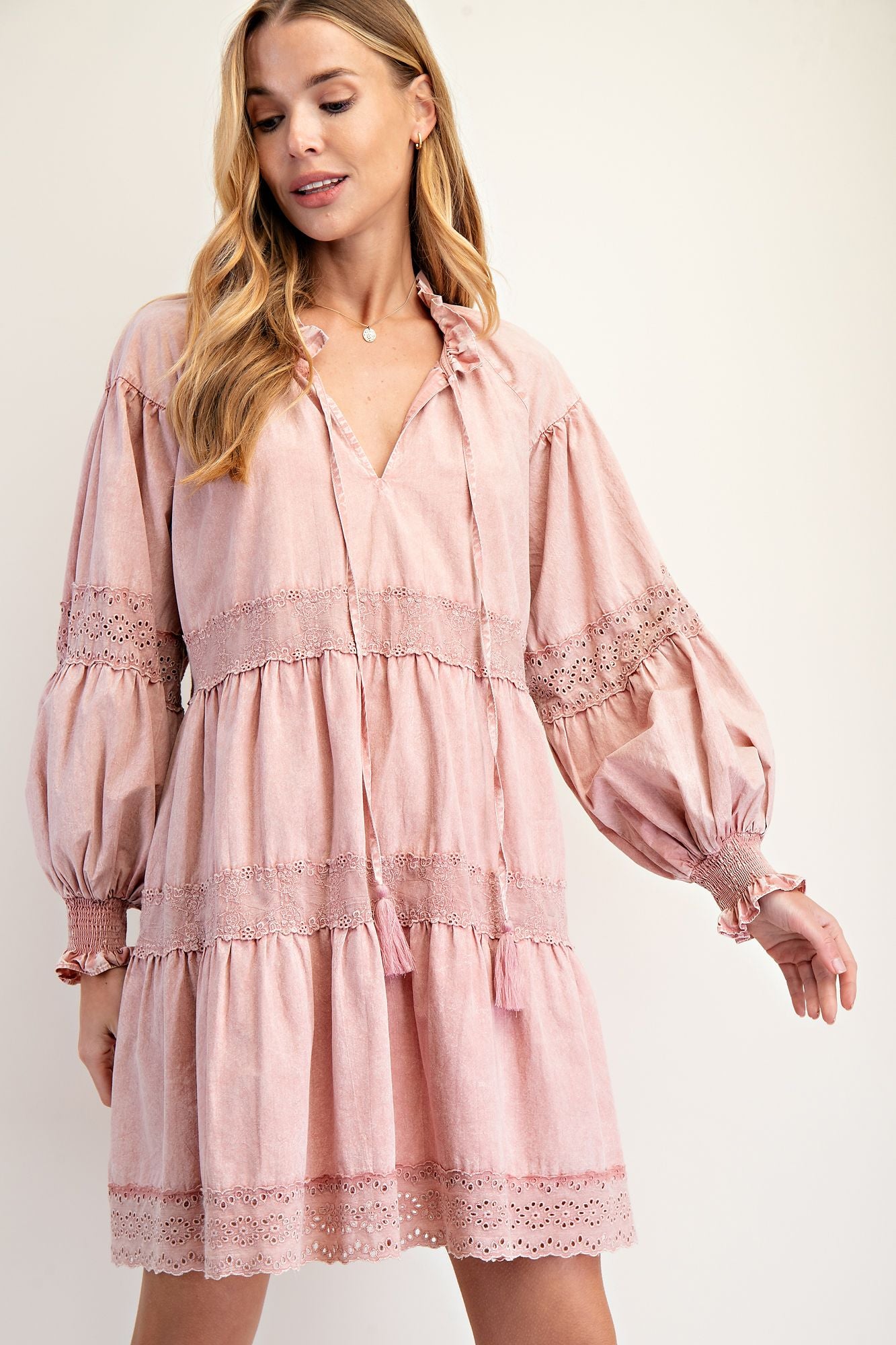 Cotton Tiered Dress