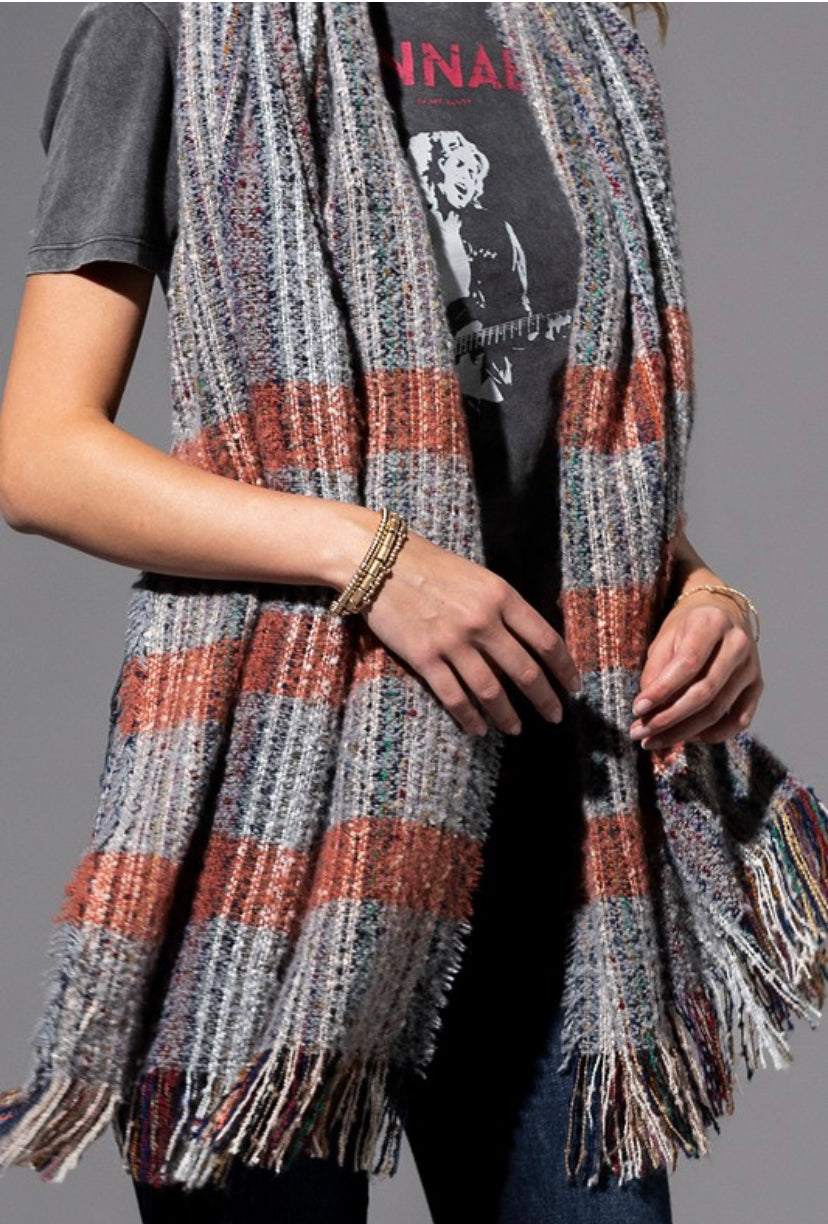 Speckled Scarf in Light denim