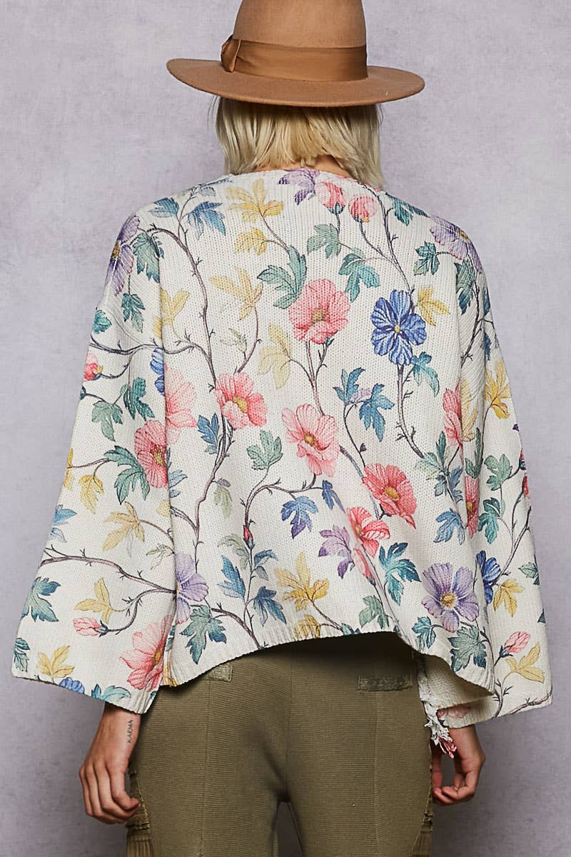 Jasmine Floral Sweater Cardigan