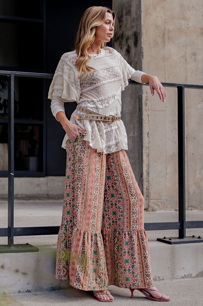 Spiced Chai Ruffled Pants