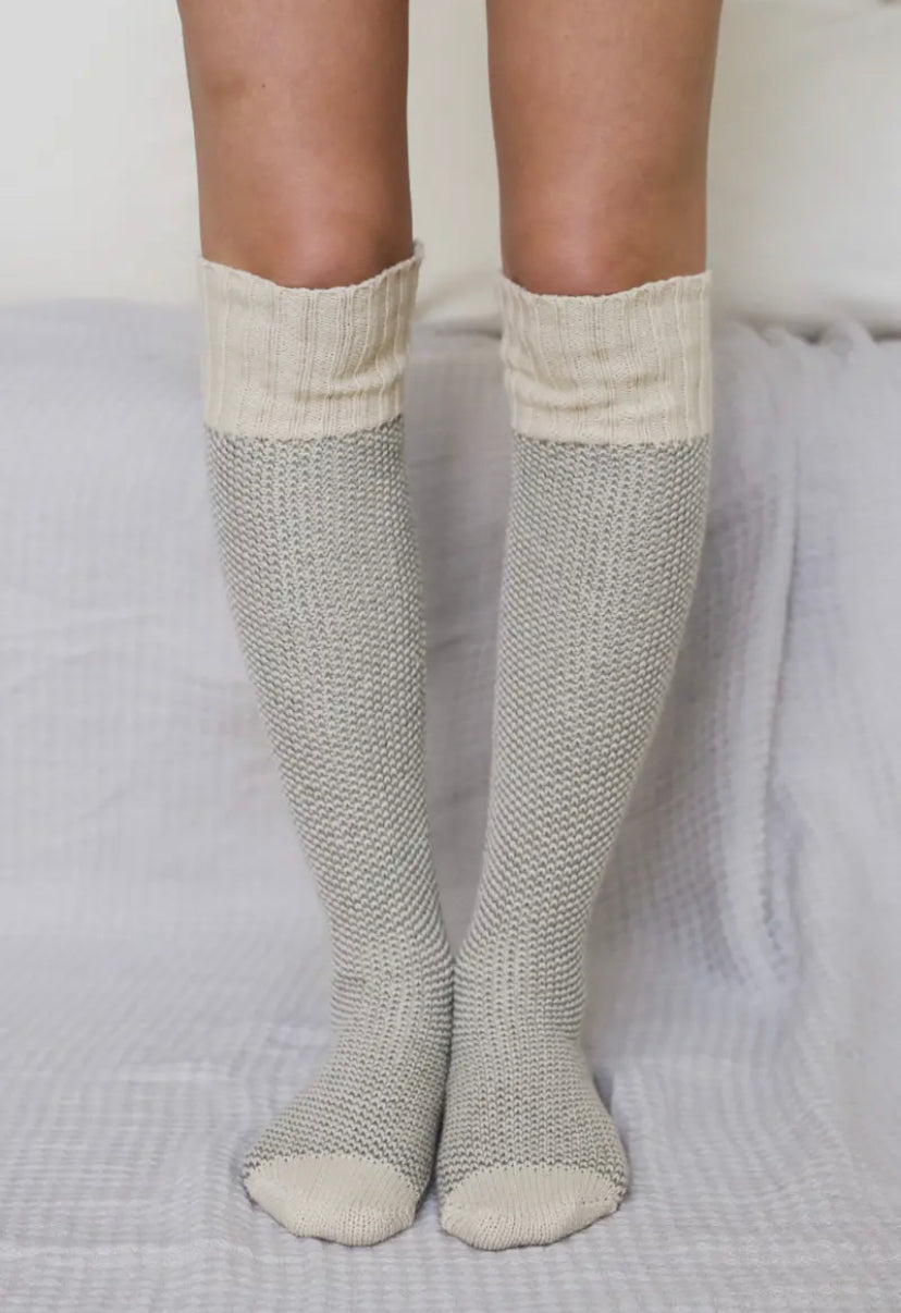 Soft Open Work Knit Lounge Socks