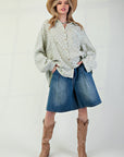 Floral Print Gauze Button Down
