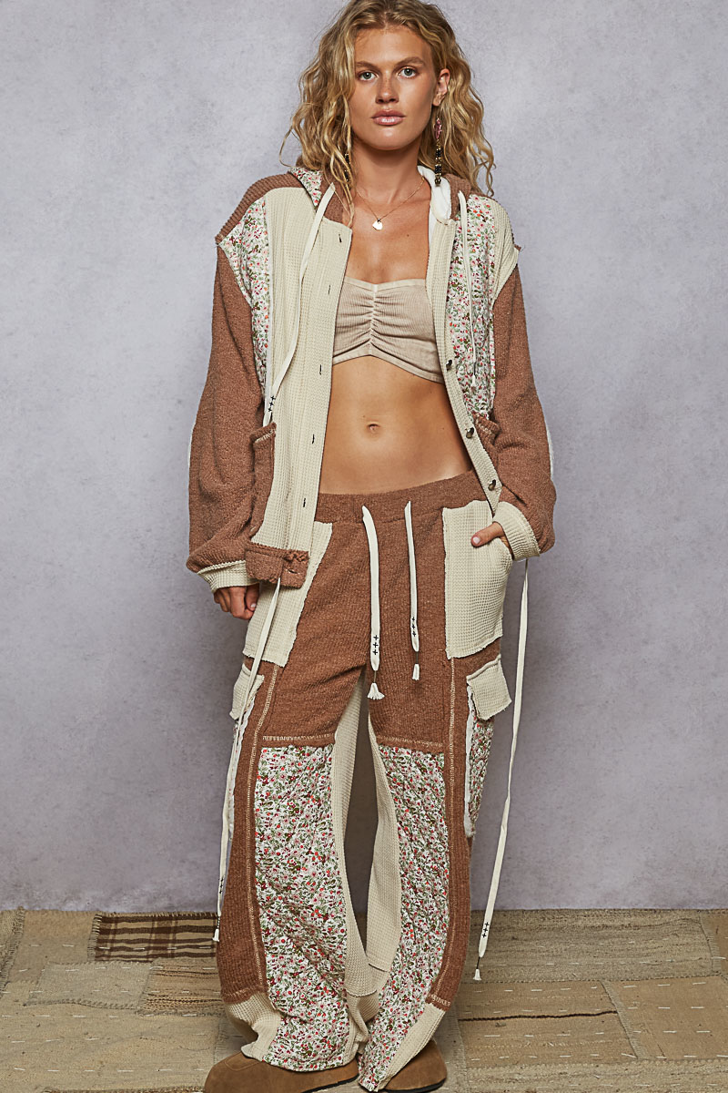 Let’s Meet Up Printed Quilted Jacket