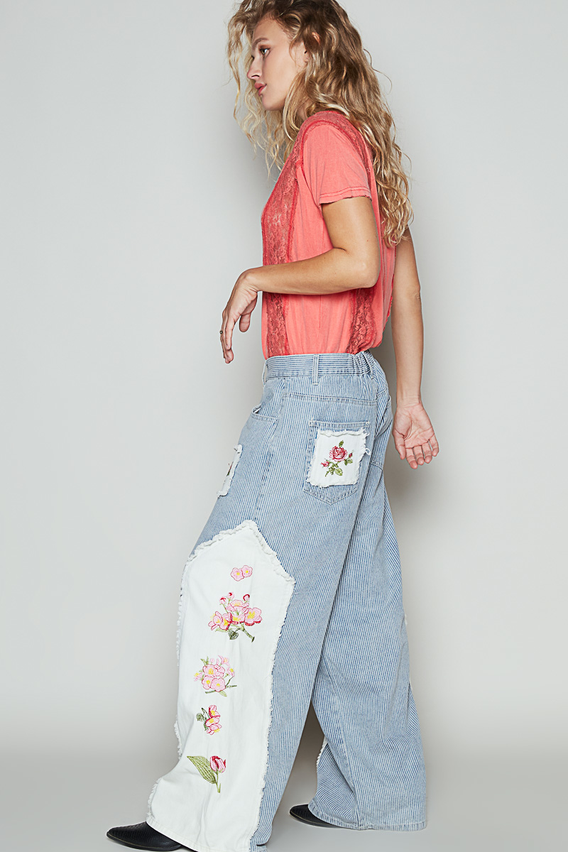 パンツ eaphi PATCH WORK EMBROIDERY PANTS eaphi PATCH WORK EMBROIDERY PANTS PATCH WORK EMBROIDERY TOPS