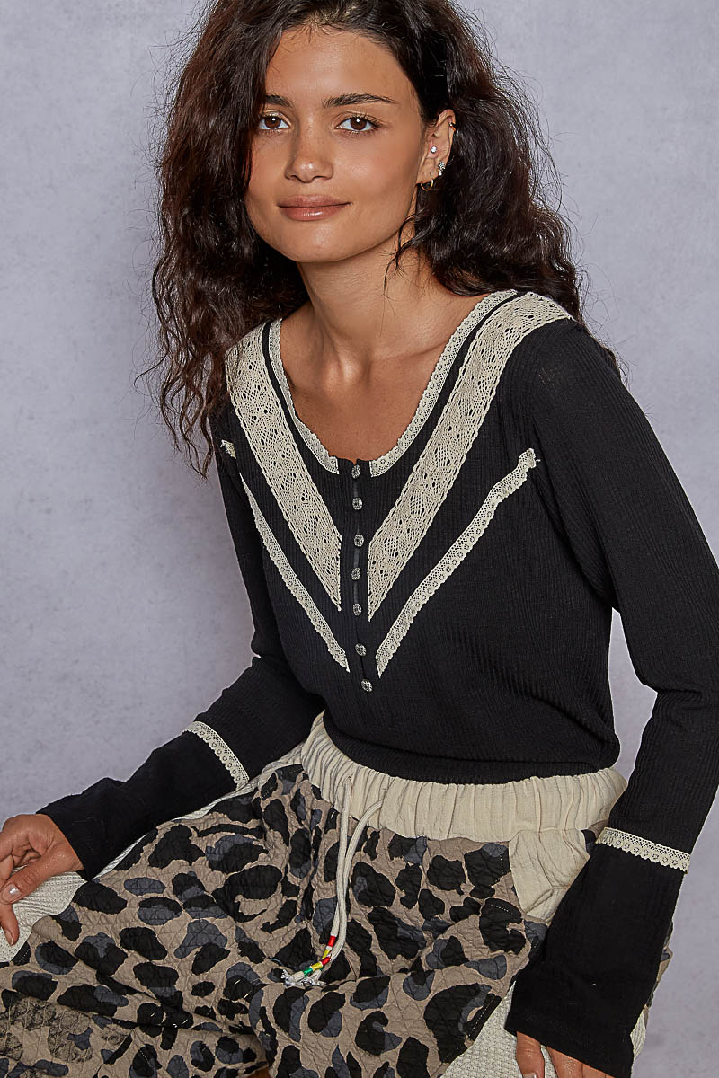 Lola Crochet Henley