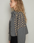Cropped Mixed knit Jacket