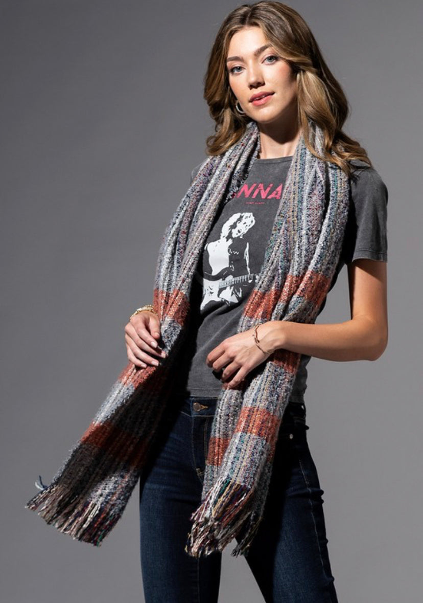 Speckled Scarf in Light denim