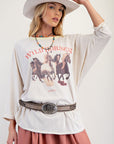Wild Horses 3/4 Oversized Teeh