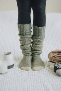 Soft Open Work Knit Lounge Socks