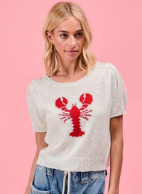 Red Lobster Short Sleeve Sweater