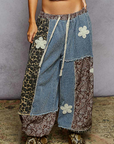 PREORDER Falling For It Patched Pants Leopard