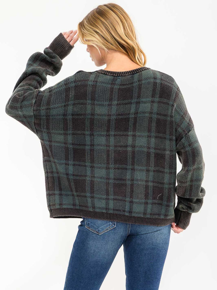 Retro Plaid Sweater