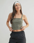 Mineral Wash Square Neck Tank