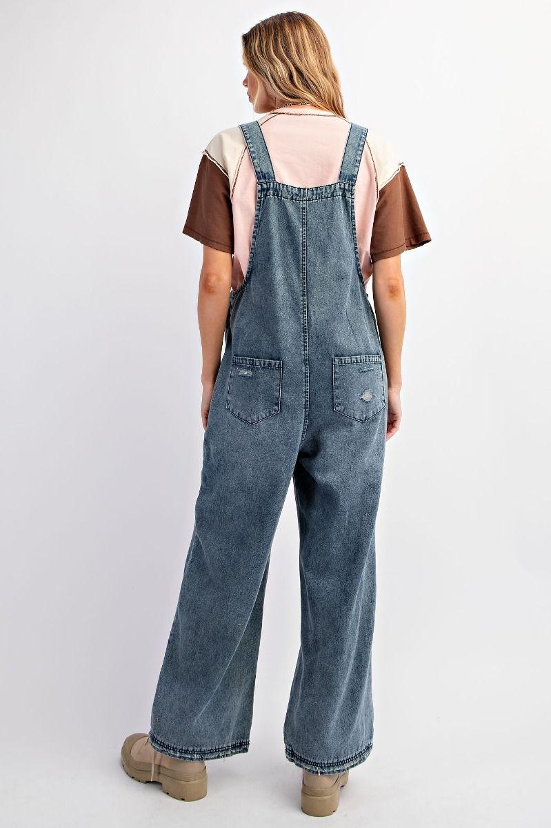 Washed Denim Jumpsuit