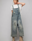 Washed Denim Oversized Jumpsuit