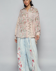 Spring Blossom Crochet Button Down