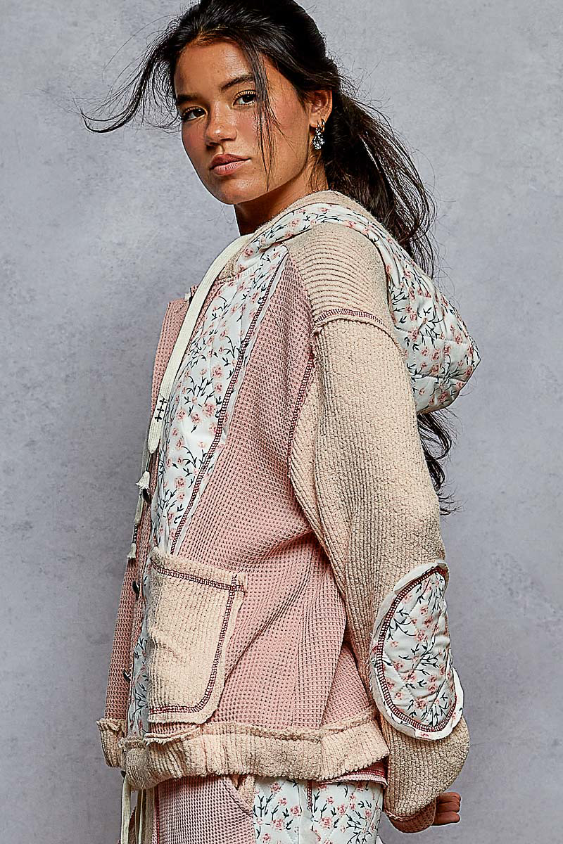 Let’s Meet Up Printed Quilted Jacket