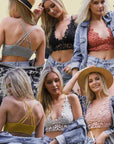 Crochet Floral Lace Bralette