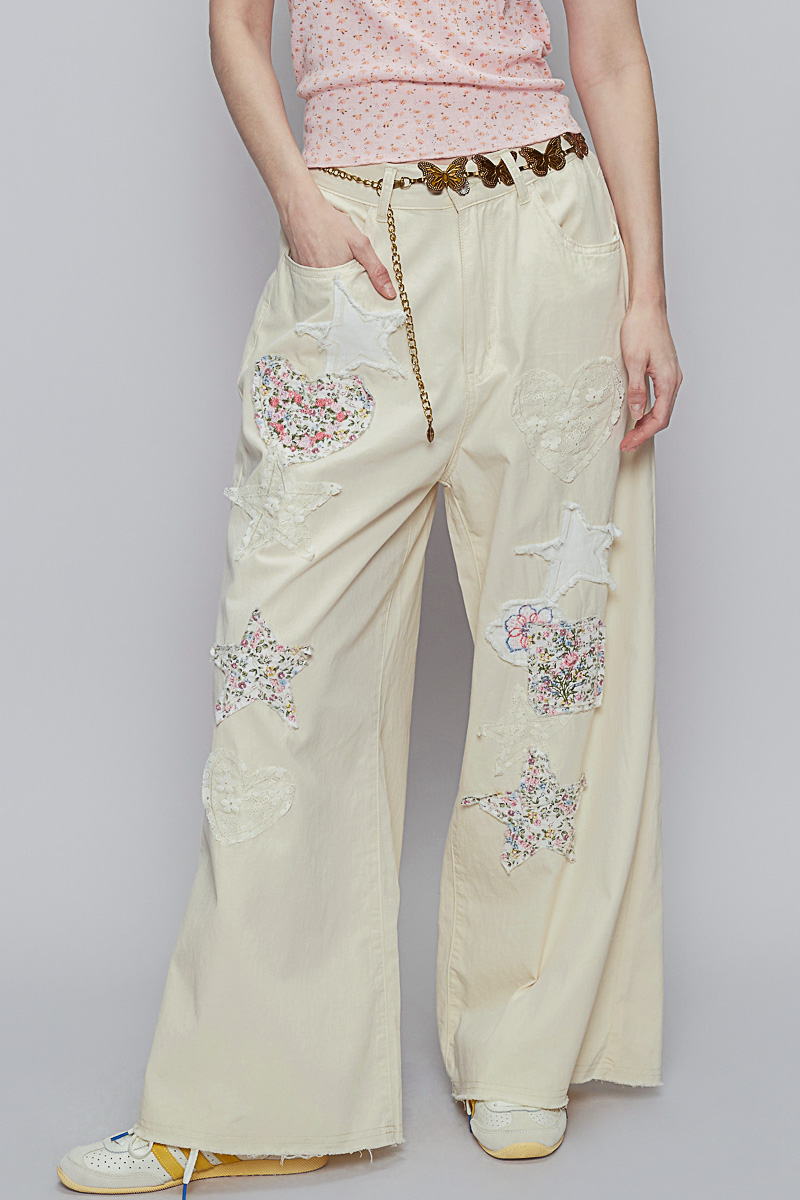 Patched Boho Pants
