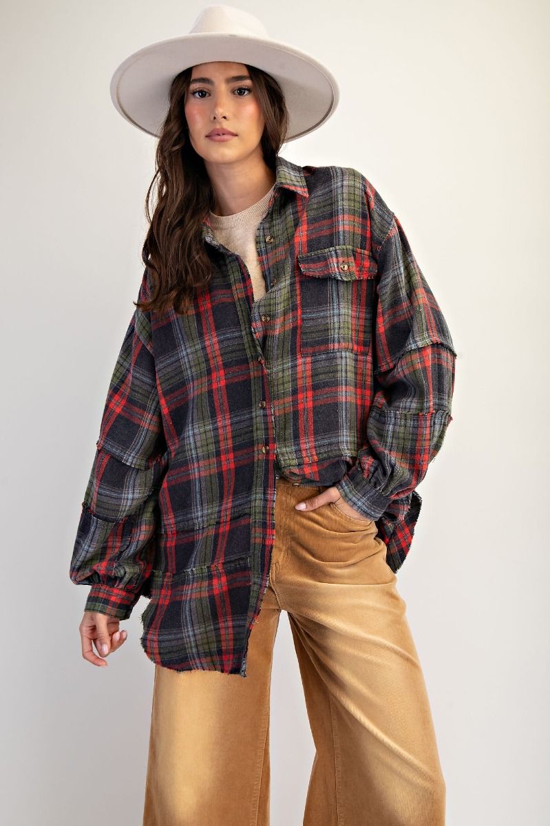 Keep it Cozy Plaid Top