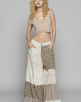 Blissful Boho Patched Wide-Leg Pants