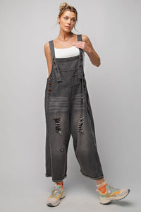 Washed Denim Oversized Jumpsuit