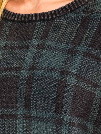 Retro Plaid Sweater