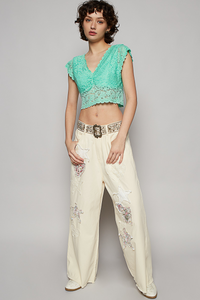 Patched Boho Pants