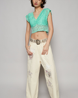 Patched Boho Pants