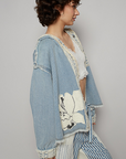 Vintage Crochet Denim Jacket