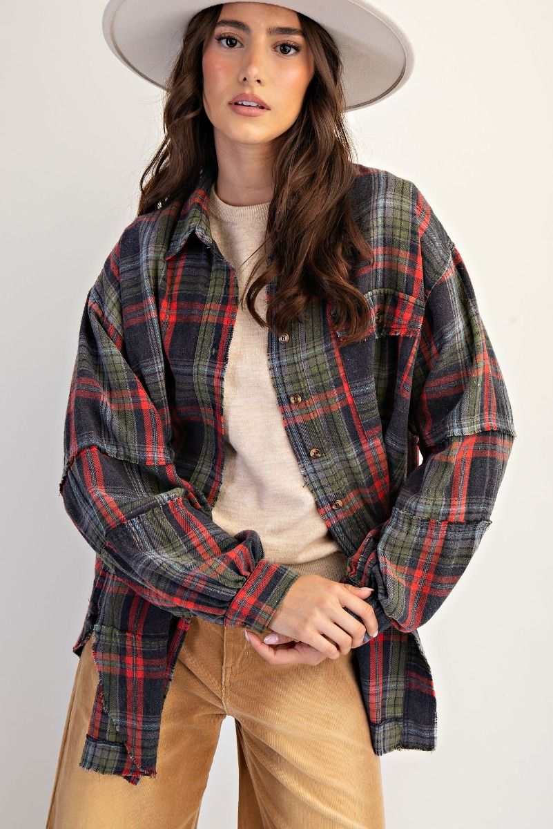 Keep it Cozy Plaid Top